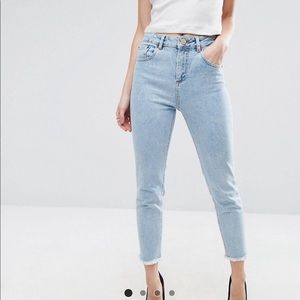 ASOS Farleigh High Waist Slim Mom 25” Jeans Denim